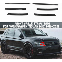 For Volkswagen VW Tiguan MK2 2017 2018 2019 2020 2021 Front Grille Sports Black Body Kit Center Grill molding Cover Strip Trim