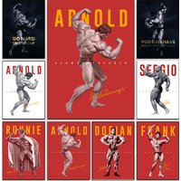 Fitness Motivation Poster Arnold Schwarzenegger Bodybuilding Muscle Canvas Painting Wall Art For Gym Bedroom Home Decor