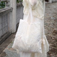 New Soft Embroidered Floral Shoulder Bag Organza Large Capacity Lace Handbag Portable Tote Bag Women