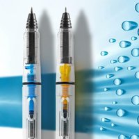 Student Handwriting Transparent Piston Fountain Pen New Water Pen Transparent Ballpoint Pen Adult Office Pen Style Neutral Pen