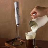 Electric Mixer Hand Held Egg Beater Milk Foam Machine Coffee Milk Mixer 3-Speed Rechargeable Mini Coffee Foam Machine