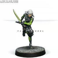38MM Resin model kits DIY figure soldier beauty colorless and self-assembled A-980