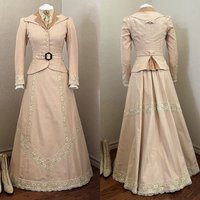 19th Century Edwardian Day Dress Victorian Afternoon Dress Women Vintage Victorian Business Formal Travel Suit Costumes