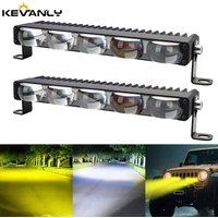 1/2pcs Work Light 5 Lens Spotlight Dual Color White Yellow Hi/low Beam Grille Light for Motorcycle Trucks RV SUV UTV Headlight