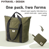 Waterproof Travel Tote Bag Foldable Nylon Shoulder Bag Large Capacity Luggage Carry Bag Lightweight Weekend Bag for Women Men