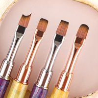 1PC Gel Brush Oval & Flat UV Gel Nail Art Brush Professional Design Brushes Salon Home DIY Manicure Tools