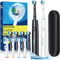 3D Rotating Electric Toothbrush for Adults 5 Modes Deep Cleaning Rechargeable Electric Toothbrush Smart Timer with 4 Brush Heads