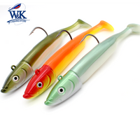 150g 18.5cm Trolling Soft Bait with 120g Jig Head 8/0 Hooks 14.5cm Soft Lures for Tuna Fishing Deep Sea Boat Fishing Shad Lure
