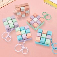 Fidget Decompression 9 Keyboard Key Toy Anti Stress Finger DIY Button Keycap Keyboard Games Keychain Stress Relief