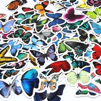 10/50/100pcs Butterfly Insect Cartoon Cute Decals Toy Stationery Guitar Phone Bicycle Laptop Luggage Car Graffiti Kids Sticker