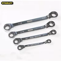Stanley 1-pcs imperial double box ratchet wrench reversible 5/16 3/8 7/16 1/2 9/16 5/8 11/16 3/4 inch mechanic garage tools keys