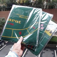 Double-sided Poker Layout Mat Blackjack And Texas Holdem Available Table Mat Craps And Roulette Table Felt Green Fabric Mat
