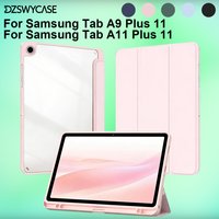 Case for Samsung Galaxy Tab A11 Plus / A9 + 11 Inch 2025/2023, Slim Lightweight Trifold Stand, Auto Wake/Sleep Clear Back Cover