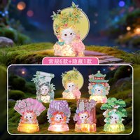 Nine Tailed Fox Blind Box Glowing Chinese Style Figurine Desktop Ornament National Trend Cultural Creative Souvenir Gift