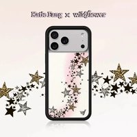 New Wildflower INS Katie Fang Shiny Star leopard Phone Case for iPhone 17 15 14 13 12 16 Pro Max Plus 17Pro Cute Zebra wf Cover