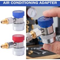For R134A AC Quick Coupler Adapter High/Low Pressure Connector for Car Air Conditioning Refrigerant Auto Repair Tool