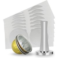 Reusable Coffee Capsule Compatible With Vertuoline And Vertuo Makers Capsules Pods Aluminum Foil Seals Refillable Coffee Pods