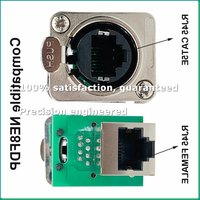 10PCS Ethercon Rj45 Chassis Socket, NE8FDP Ethercon Pass Through Connector, D Series Cat5 RJ45 Panel-Mount Socket-A86Z