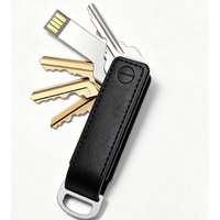 Multi-function Leather Key Case Portable Aluminum Key Organizer Clip, Durable Pocket Keychain Holder Fits Standard Keys