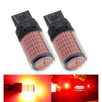 2X Red 7440 T20 LED 144SMD Canbus Car Backup Lamp Brake Parking Tail Light Bulbs
