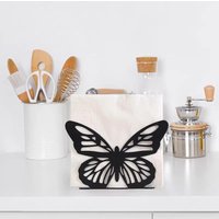 Elegant Cartoon Printed Metal Napkin Rack, Desktop Tissue Storage Holder, Household Dining Table Decor Organizer Stand