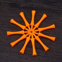 50Pcs Orange Castle Golf Tees 70Mm Long 50Mm Tall Strong ABS Plastic Lightweight Easy to See Ideal for Golfers