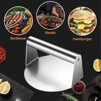 New Stainless Steel Smash Burger Press Circular Meat Press Mold Hamburger Patty Maker Meat Masher for Deli Meats Kitchen Accesso