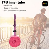 AliExpress NPY700x23-32c Ultralight Road Bike Pink French Valve Removable Tpu Inner Tube Aluminum Alloy Valve - Puncture Resistant Bicycle