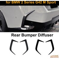2PCS Car Rear Bumper Diffuser Rear Wind Knife for BMW 2 Series G42 M Sport 2022+ Trim Body Kits Spoiler Lip Splitter Air Vent