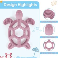1PC Silicone Baby Teether Toy Minnie Turtle Cartoon Design Silicone Teether Rodent for Teething Relief Baby Teethers Gift