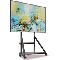 Adjustable Height Rolling TV Floor Stand Industrial Television TV Mount Bracket for 40-75 Inches Max Load 80KG