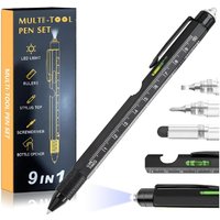 9-in-1 Multi Tool Pen Set with Ruler Level Ballpoint Pen Multitool for Men Father's Day Christmas Gift Ballpoint Pen Gadgets