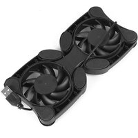 Portable Collapsible Laptop Cooler USB Powered Dual Fan Cooling Pad for Notebook