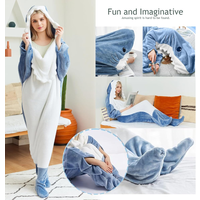Halloween Christmas Cartoon Couple Sleepwear Jumpsuit Shark Adult Funny Cosplay Onesie Costume Hoodie Pyjama Suit Wholesale