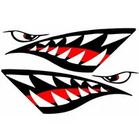 13cm JDM Shark Mouth Teeth Cartoon Sunscreen and Waterproof Cute, Accessories Stickers on Motorcycle Exterior Parts Car Sticker