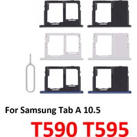 For Samsung Galaxy Tab A 10.5 WIFI LTE T590 T595 Phone New SIM Tray Slot Micro SD Chip Card Holder Pocket Drawer Parts Black