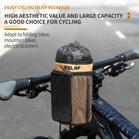 ESLNF Reusable Bike Cup Drink Holder Insulated Stem Bicycle Handlebar Water Bottle Bag
