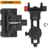 Level 360 Degree Adjustable Support Rotatable Professional Fine Tuning Level Bracket Base with Clip for Wall Ceiling Mounted