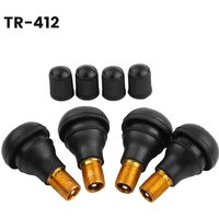 4Pcs TR412 Snap-in Car Tubeless Tyre Valve Stems Copper Vacuum Tire Air Valve For Car Motorcycle Air Valve Accessory