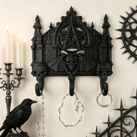 Cross-Border Gothic Skull Pentagram Wall Hooks For Entryway Key and Jewelry Storage Scenario