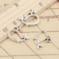 20pcs Charms Spout Whale 15x19mm Tibetan Silver Color Pendants Antique Jewelry Making DIY Handmade Craft