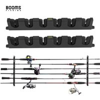 Booms Fishing WV5 support horizontal à 6 tiges support de canne à pêche outil de stockage de poteau support mural modulaire pour accessoires de pêche en garage