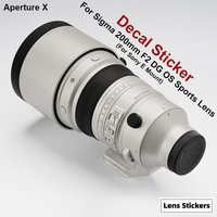 For Sigma 200mm F2 DG OS Sports for Sony E Mount Lens Sticker for Sigma 200 F2 Lens Decal 200F2 Wrap Cover Skin