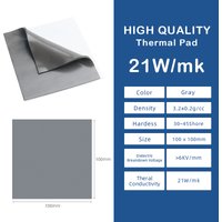 100X100mm Thermal Pad 0.5/1.0/1.5/2.5/3.5 Non-Conductive Silicone Thermal Pads 21W/mK Insulation Thermal Cooling Pad for CPU GPU
