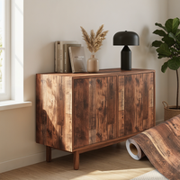 Rustic Shiplap Wood Peel & Stick Wallpaper Distressed Wood Grain Removable Vinyl Contact Paper for Table Cabinet and Shelf Decor
