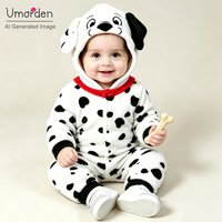 Umorden-Costume de chien tacheté pour bébé, barboteuse de chiot daltravaillait en, combinaison Kigurumi, sweat à capuche pour tout-petit, hiver