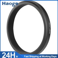 Haoge 49mm Lens UV Filter Adapter Ring for Fujifilm X100VI X100V Camera fit 49mm UV CPL ND Filter Fit Original Lens Cap Black