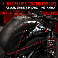 Hydrophobic 3-in-1 Ceramic Nano Coating Spray for Motorcycle Exterior Fuel Tank Paint Polish Remove Swirls High Gloss 150ml