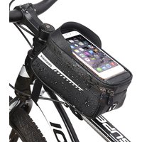 RZAHUAHU Waterproof Bicycle Phone Mount Bags Front Frame Top Tube Bag w Touchscreen Phone Holder Cycling Bike Tool Storage Bag