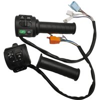 Reverse Handlebar With Electric Bike Throttle+ Switch Assembly, Integrated Brake Light, Off/Gears/Turning Control Unit